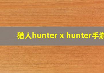 猎人hunter x hunter手游